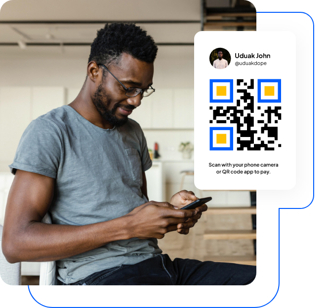 Pay in a with Etegram QR Code